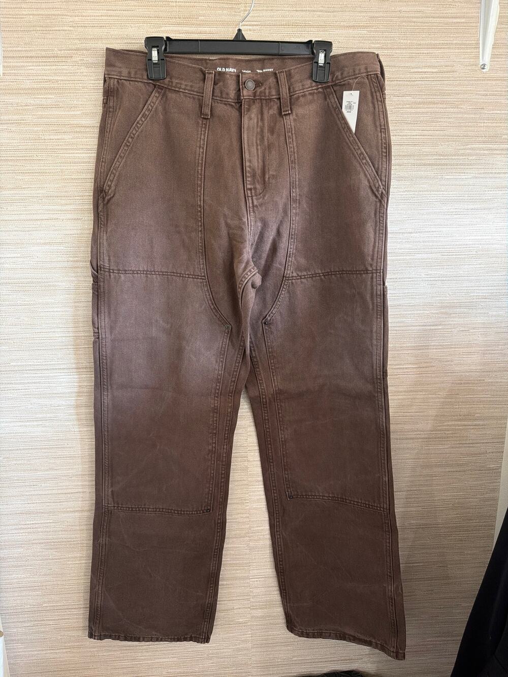 Old Navy '90s Baggy Jeans Brown Carpenter style jeans 34x34 NWT